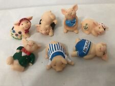 MAIALE MAIALINI IN GOMMA LOTTO 7 PEZZI