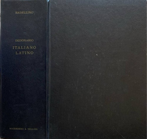 Dizionario italiano latino in - italiano,
