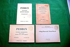 4 VOLUMI SOLFEGGI DETTATI MANOSCRITTI e MELODICI  PEDRON -- POLTRONIERI