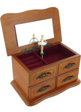 CARILLON MECCANICO AUTOMATICO BAULE PORTAGIOIE e BALLERINA MELODIA FAMOSA 16053