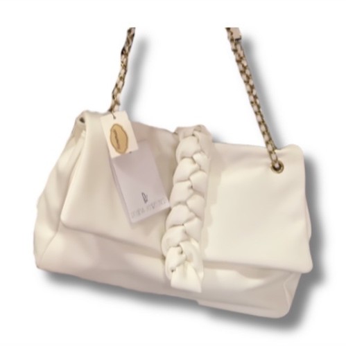 Borsa tracolla bianca ecopelle