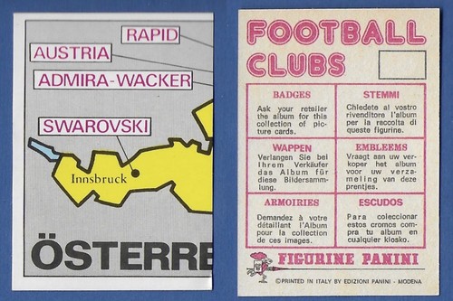 Figurina football clubs 1975 - clubs,