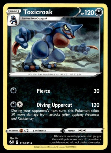 Carta pokemon toxicroak - pokemon,