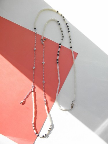 Collana perle cristallo con