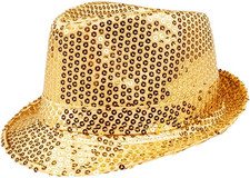 - Cappello Con Paillettes, Unisex, Vestito Da Discoteca, Accessorio, Carnevale, 