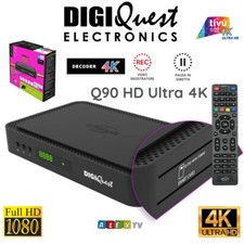TIVUSAT ITALIAN HD 4K DECODER + TIVU SMARTCARD TELESYSTEM FUBA DIGIQUEST ULTRA