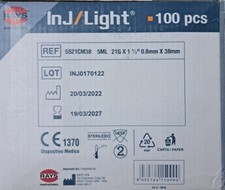 100 SIRINGA RAYS 5 ML CONO LUER CENTRALE SIRINGHE STERILI 21G - 0,8x38 mm