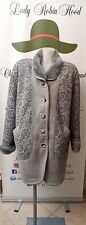 GIACCONE MONTONE, RENNA E PELLICCIA SHEARLING GRIGIO PERLA tg 42-48 OVERSIZE 