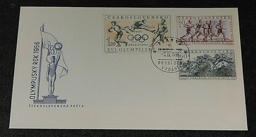 Cachet giochi olimpici 1956 - giochi,
