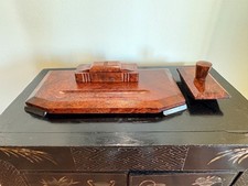 Set da scrivania Les Bois Doucim in MOGANO Art Deco, anni '50