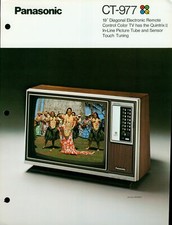 c1982 Panasonic CT-977 Color TV Dealer Brochure Vintage Touch Quintrix II Tube