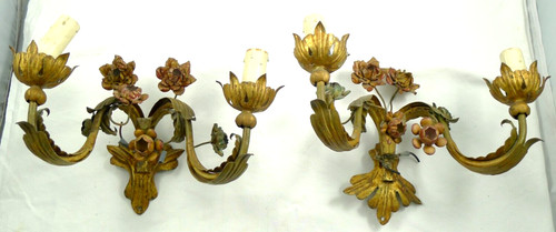 Coppia applique antiche - applique,