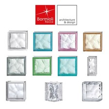 Vetromattone ondulato vetrocemento mattone vetro Pure BORMIOLI 19x19 - 19X9