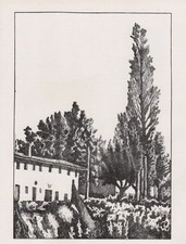 Giorgio Morandi - La fattoria - Litografia, 1955