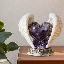 Cartello Da Tavolo 2D Flat Love con Angelo per Comodini, Regalo di Anniversario