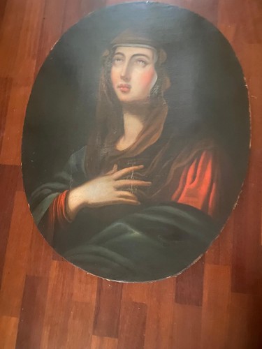 Madonnina ovale tela - ovale,