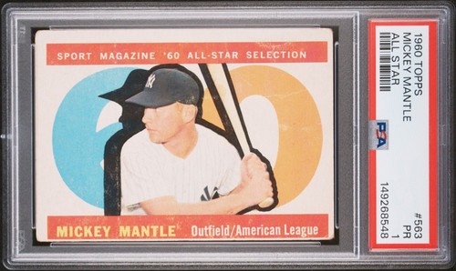 Mickey mantle 1960 topps all - 1960,