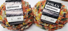 Lotto 2 Filati Filatura Di Crosa FOLLY Colore 3 Arancio Bruciato Giallo Verde
