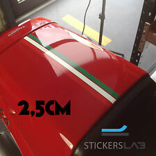 Adesivo fascia striscia TRICOLORE cm 200 x 2,5cm ITALIA bandiera italiana in PVC