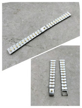 UNIVERSAL GENEVE STEEL & GOLD VINTAGE WATCH BRACELET BRACCIALE  UHREN 13mm NOS