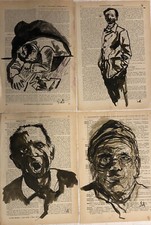  4 Disegni a  china e pastello