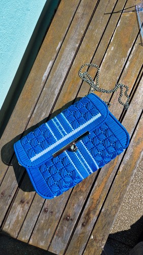 Borsa fatta mano bicolore - a,
