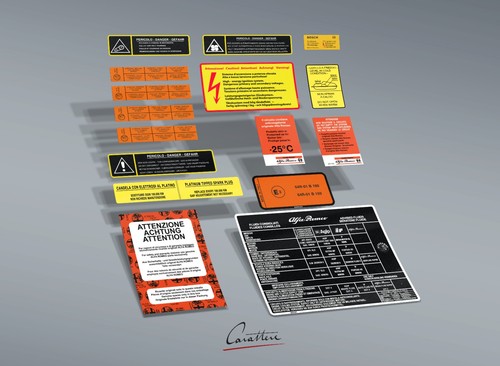 Kit adesivi per vano motore - per,