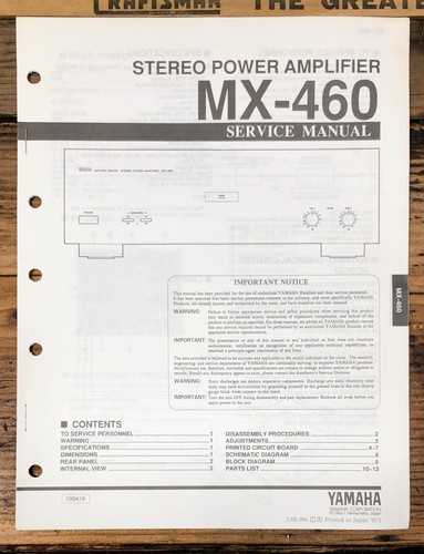 Yamaha 460 amplificatore - yamaha,