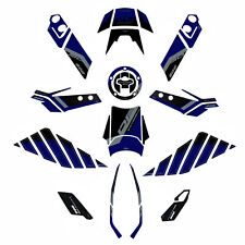 Kit Grafiche Adesivi Resinati 3d moto Suzuki V-Strom 800 DE 2023 2024 Nero Blu