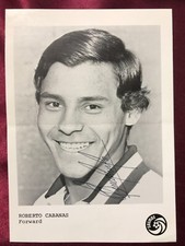 Autografo ROBERTO CABANAS (†2017)-Cosmos New York-28 Cappellini PARAGUAY-WC86-firmato AK