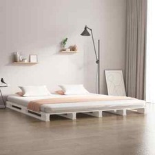 vidaXL Letto a Pallet Bianco
