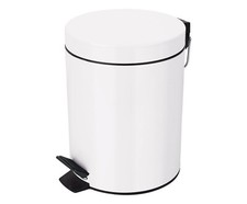 Pattumiera Pedale Sydney Acciaio Inox 3 litri Bianco SPIRELLA - 17 x 22,5 x 24,5