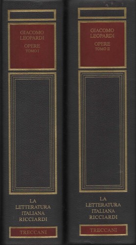Libro leopardi opere - 2, voll