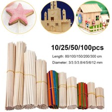 Bastone legno tondo 80-300 cm asta paulownia modello fai da te fatto a mano artigianato