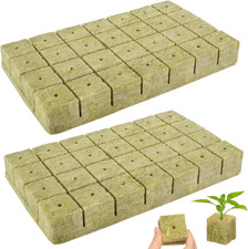 ® 56 Pezzi Cubo Di Lana Di Roccia, Lana Di Roccia Idroponica, Giardino Blocchi C