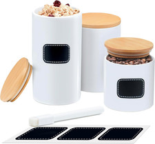 Barattoli Sale Zucchero Caffè - 3 Barattoli Ceramica Ermetici Con Coperchio in B