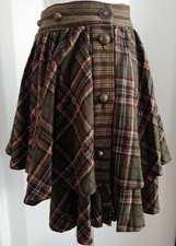 SKIRT gonna tartan ANTONIO MARRAS per KENZO Defilè France TG.38 - S.circa RARE 