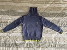 Maglione dolcevita bambino Trussardi Junior col. celeste/bordi lime taglia 2y