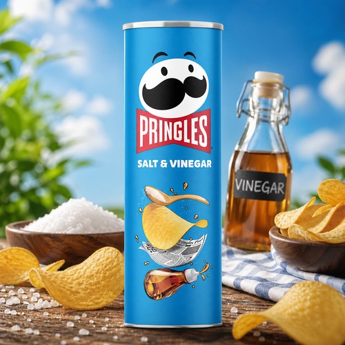 Pringles salt vinegar 158g - pringles,