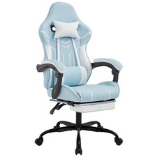 Sedia Gaming Blu Bianca con