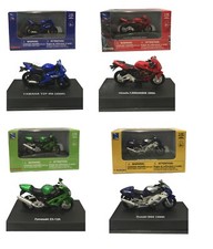 Modellino Moto Yamaha YZF R6 Kawasaki ZX  Honda CBR 600 RR Suzuki GSX Scala 1:32