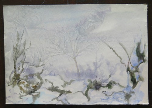 Paesaggio con neve - paesaggio, inverno
