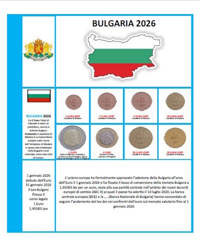 Euro monete bulgaria serie - euro,
