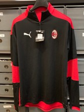 Maglietta Milan Puma training 1/4 zip top black tango red TG L - 75819304