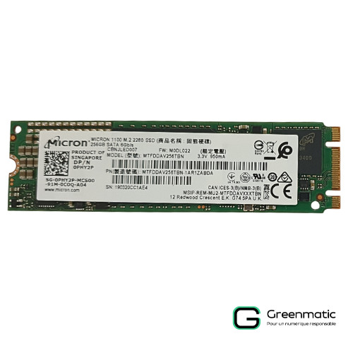 Ssd sata 256gb micron 1100 - m.2,