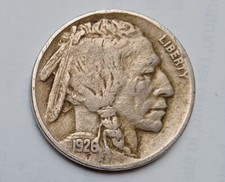 Monete Stati Uniti 5 Centesimi Bufalo Nichel 1926 KM#134 F+