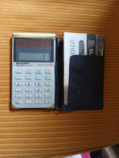 Calcolatrice vintage 5 x 9 cm SHARP ELSI MATE EL-862 in busta e manuale made in Japan