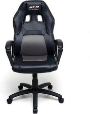 SEDIA SGABELLO POLTRONA RACING GRIGIA E NERO STUDIO UFFICIO CAMERA CASA SM 10/21