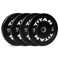 Titan Fitness Set 230 LB Piastre Paracolpi Olimpiche Serie Economy Nere
