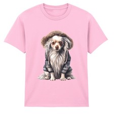 T-shirt cane con cappuccio